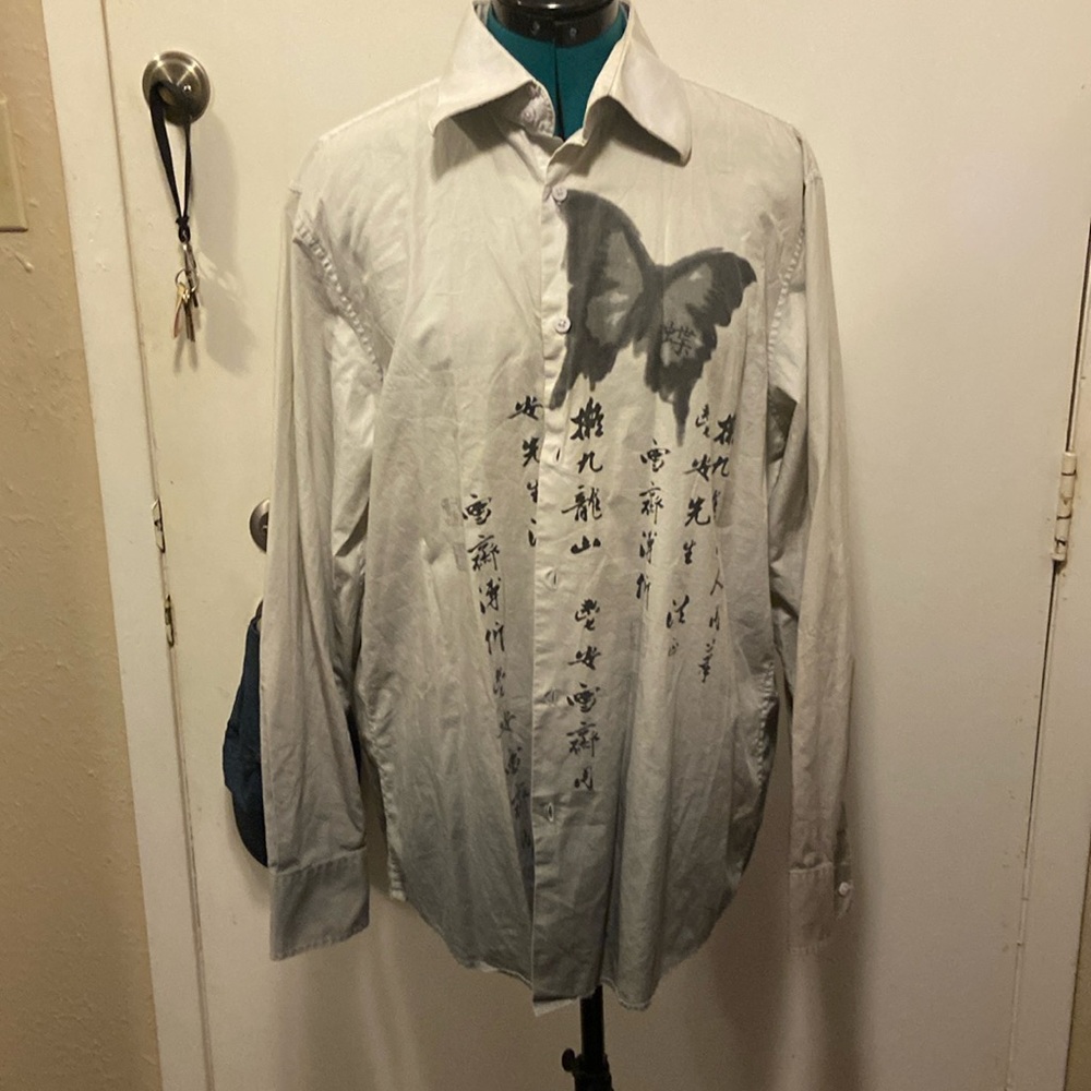 INC International Concepts printed Dress Shirt. Lg long sleeves